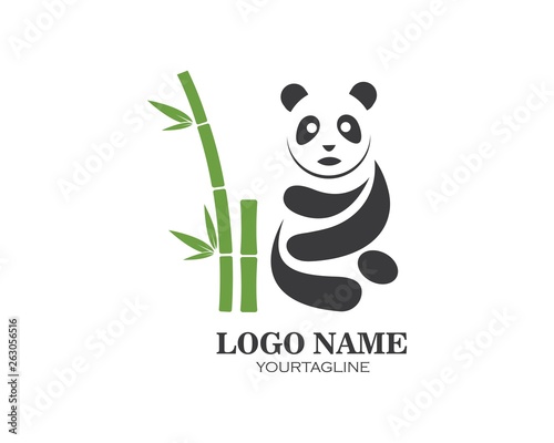 Fototapeta Naklejka Na Ścianę i Meble -  panda ilustration logo vector icon