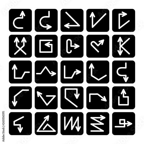 arrow icons in black buttons