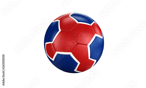 Football 3d concept. Ball with national flag of Iceland. Isolated on the white background.