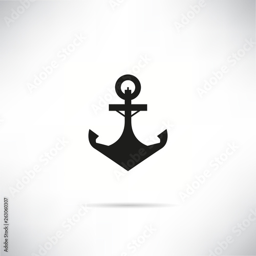 anchor icon in white gray background