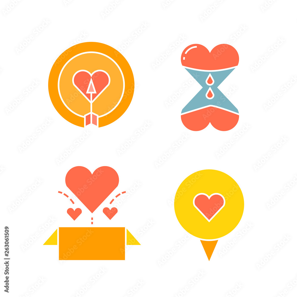 wedding and gift icons set wedding and gift icons set
