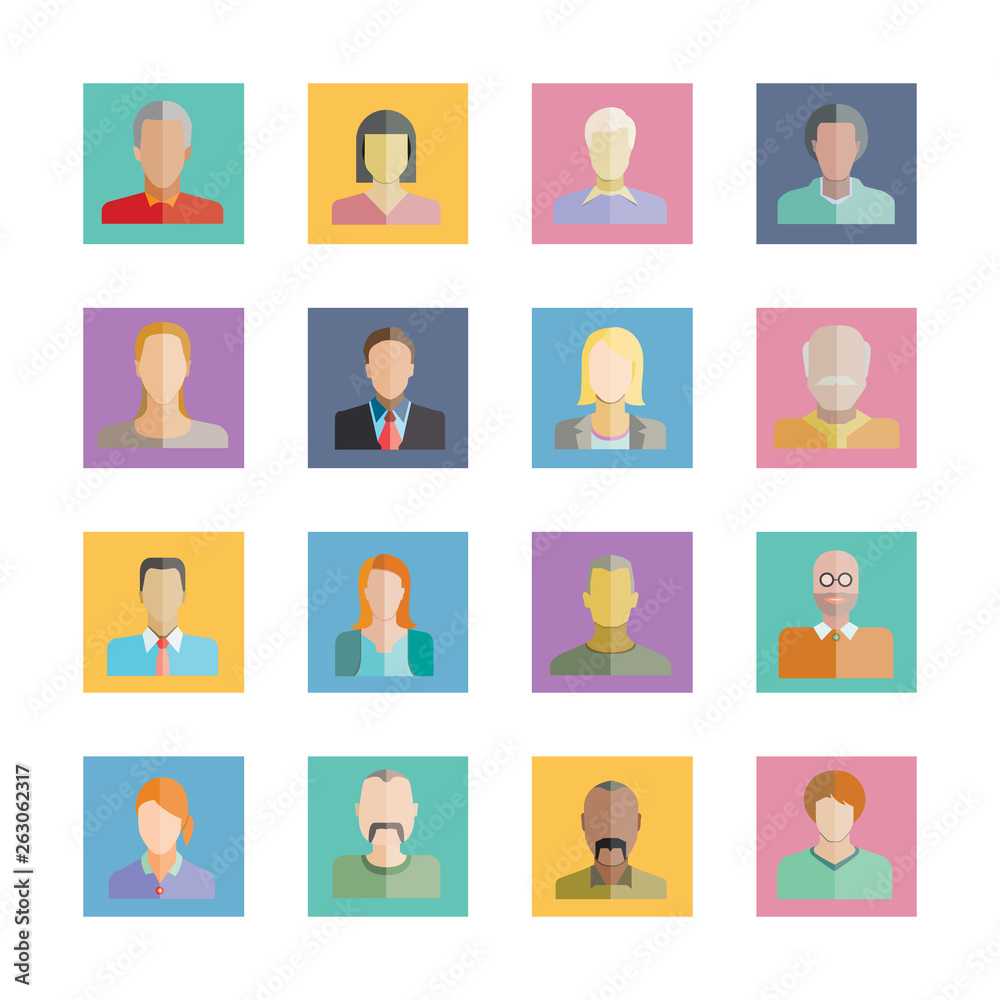 user avatar, people flat icons set user avatar, people flat icons set