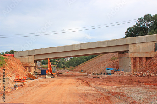 Obraz na płótnie Road bridge and bypass under construction