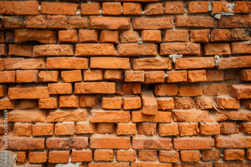 the old red brick wall. Industryal texture background
