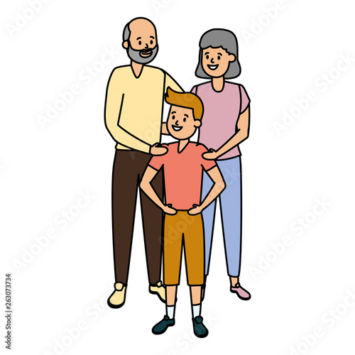 grandparents and grandson