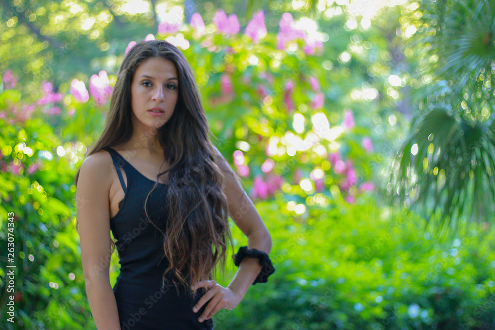 Portrait of beautiful girl in field Portrait of beautiful girl in field