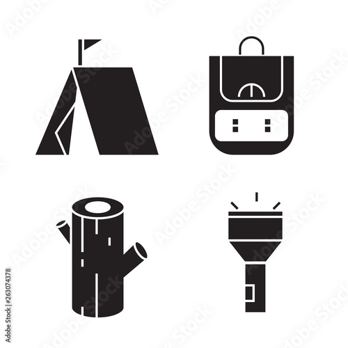 camping and outdoor collection icons