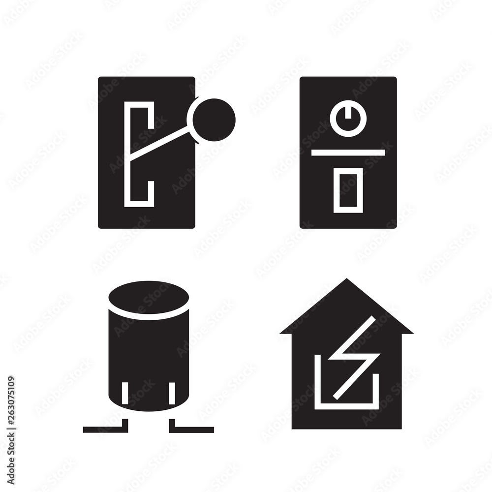 electrical components and tools icons set electrical components and tools icons set