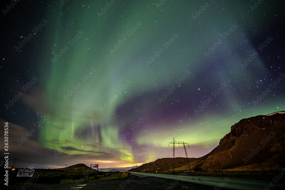 Northern lights in Iceland. 
