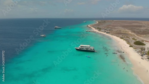 Klein Curacao island. Drone shooting