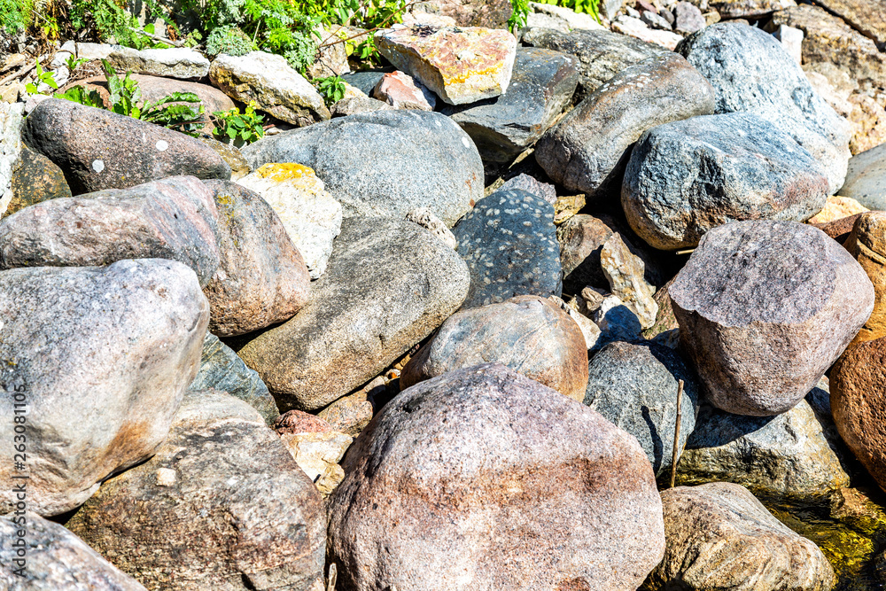 Pile of large boulders as background