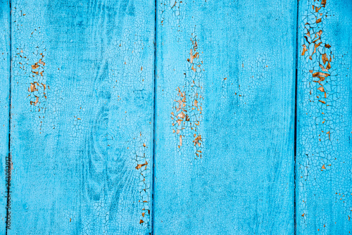 Aged blue painted grunge wood texture