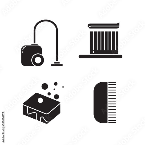 cleaning and bathroom icons set