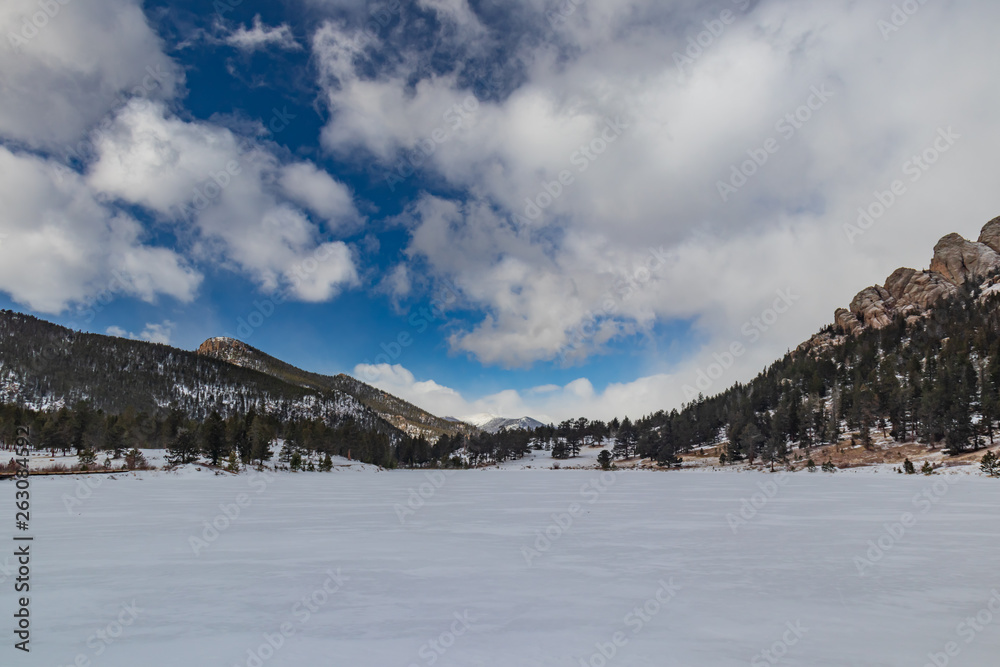 Frozen Lily Lake, Rocky Mountains National Park Colorado