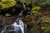 Cascading waterfall in Great Smoky Mountains National Park