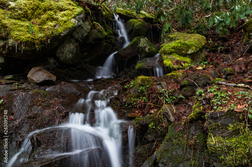 Fototapeta Naklejka Na Ścianę i Meble -  Cascading waterfall in Great Smoky Mountains National Park