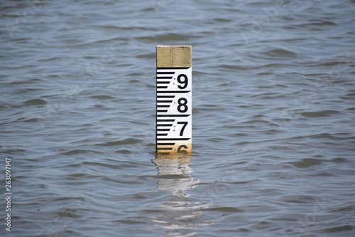 Water measurement sign