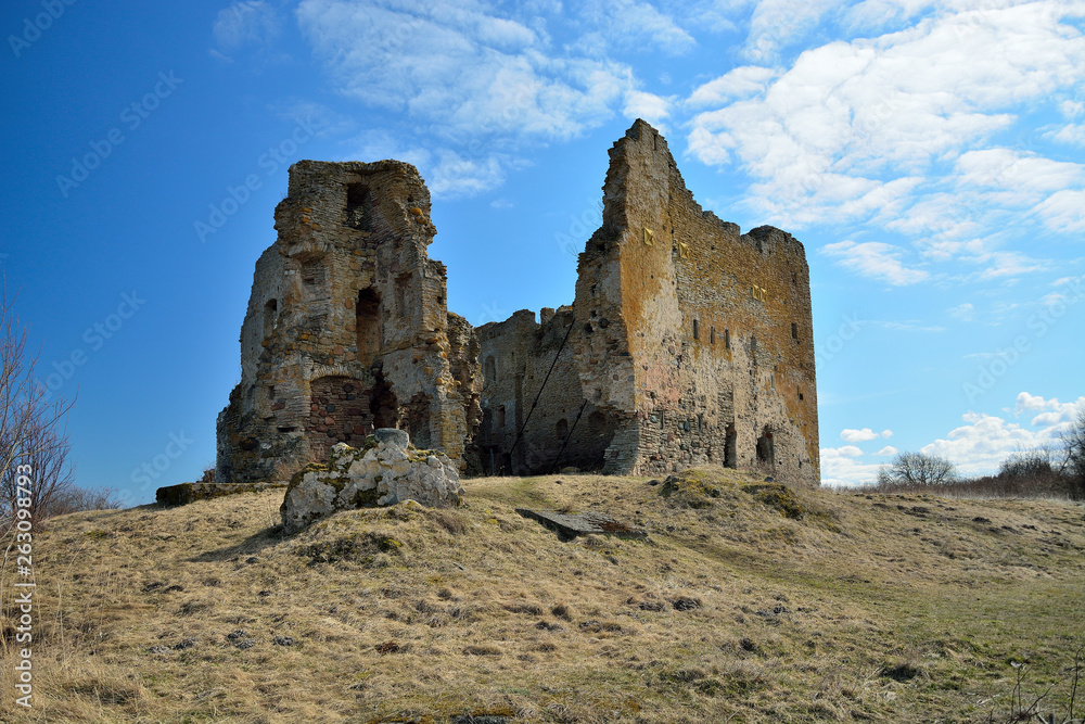 Ruins of the medieval citadel. Toolse, Estonia.