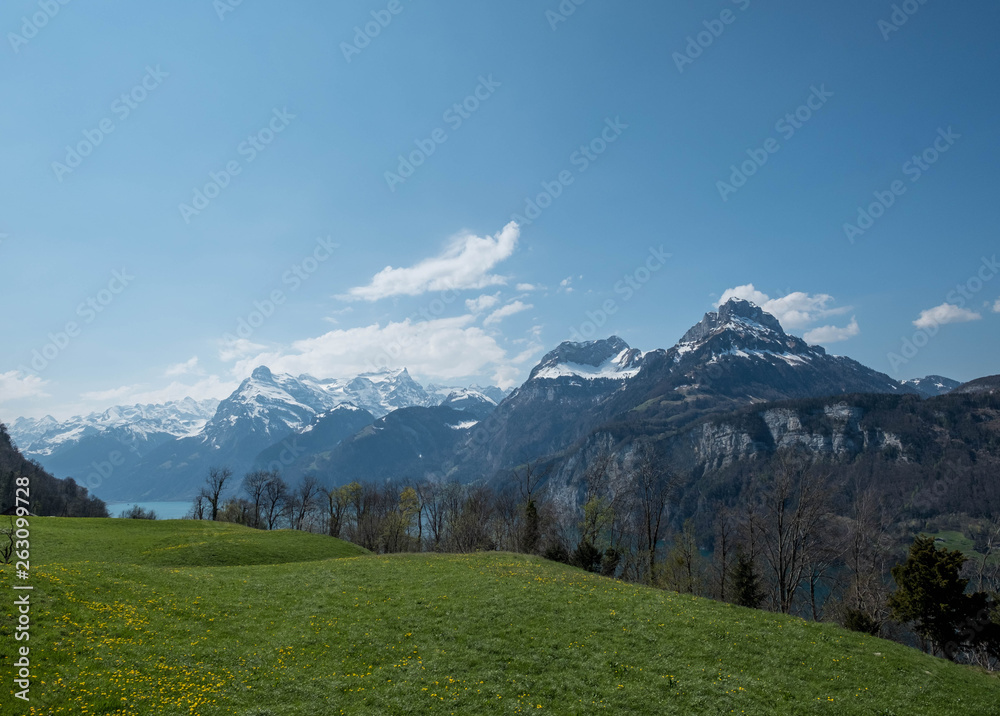 Fototapeta premium Weg der Schweiz am Vierwaldstättersee