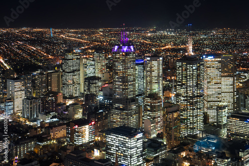 view of melbourne from the top of a tower