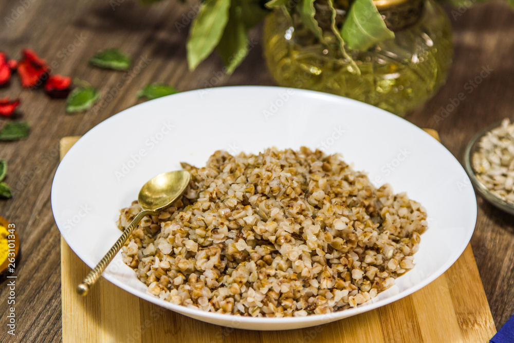 buckwheat in a bowl buckwheat in a bowl