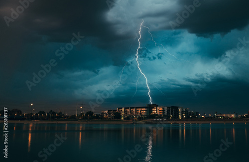 Lightning strike in Tempe, Arizona photo