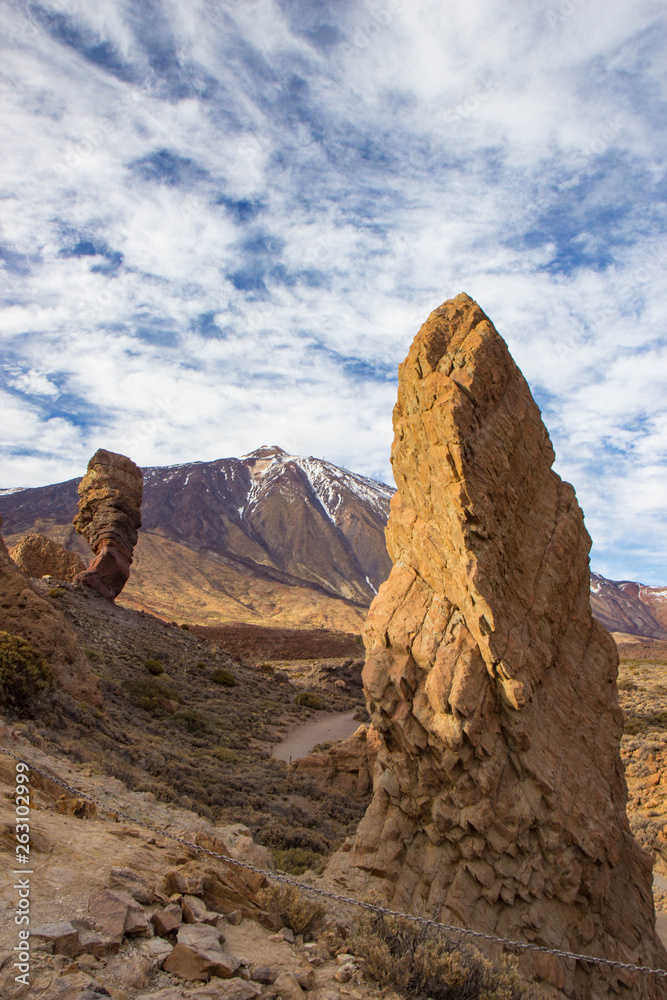 Lava formations at Teide Volcano National Park, Tenerife, Spain