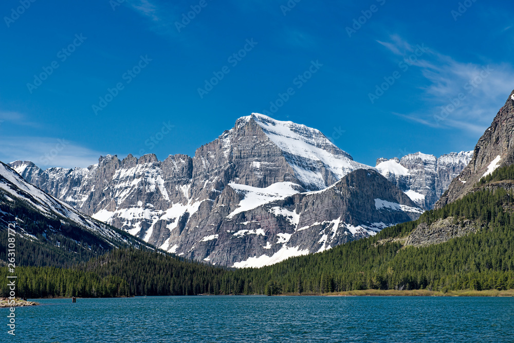 Lake and Mountain at Glacier National Park Lake and Mountain at Glacier National Park