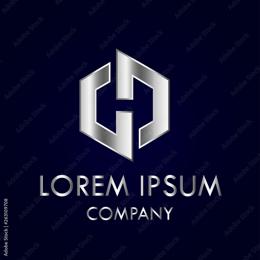 Obraz premium Logo design H letter