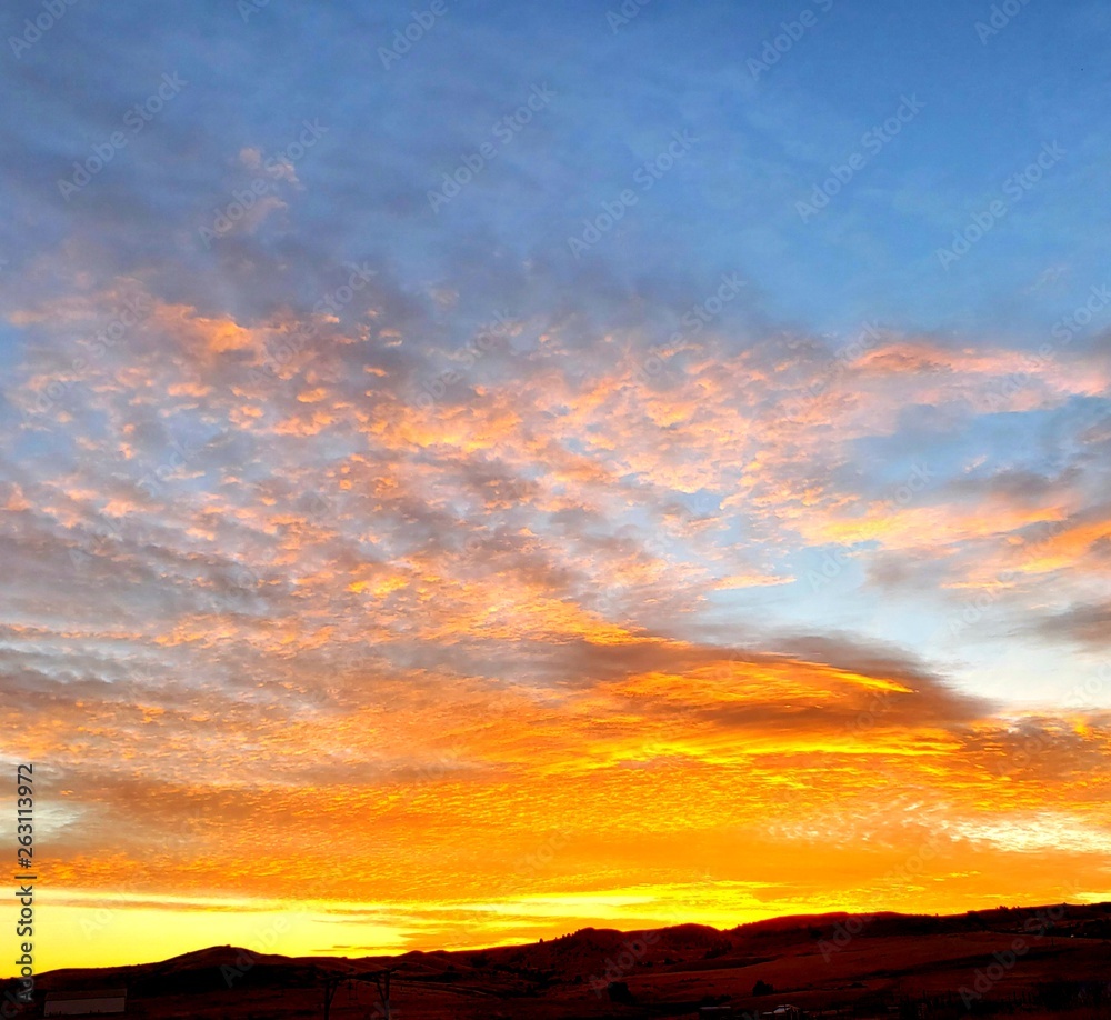 Early Morning Sunrise Over Montana