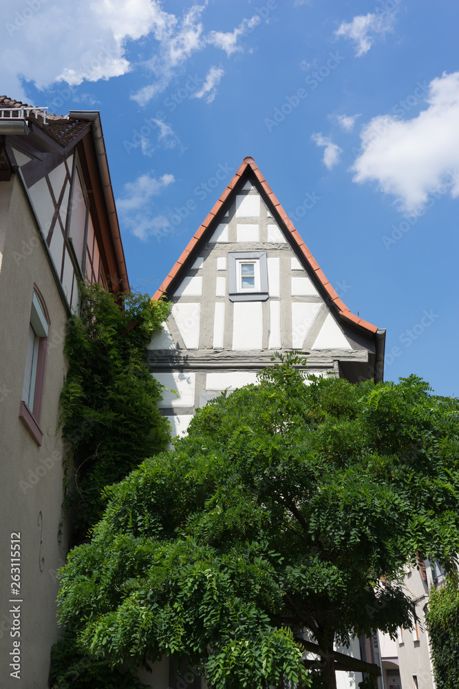 Historische Fachwerkhäuser in Heppenheim / hessische Bergstrasse