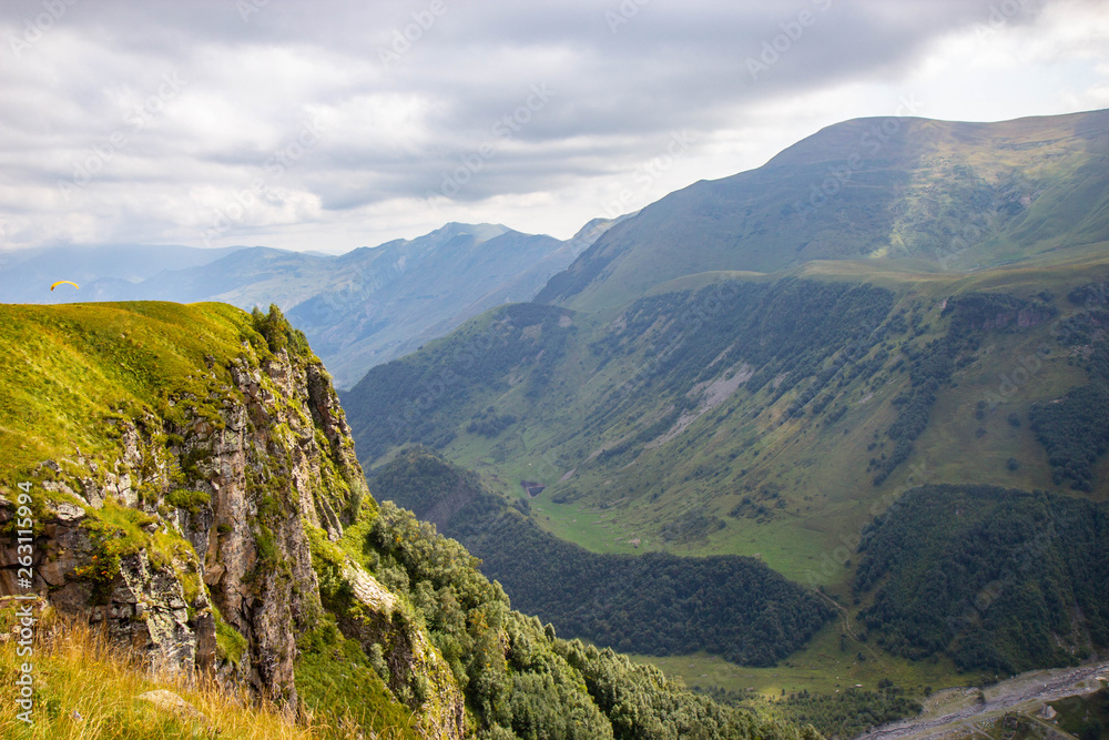 Obraz premium View of Caucasus mountains along Georgian Military Road, Republic of Georgia