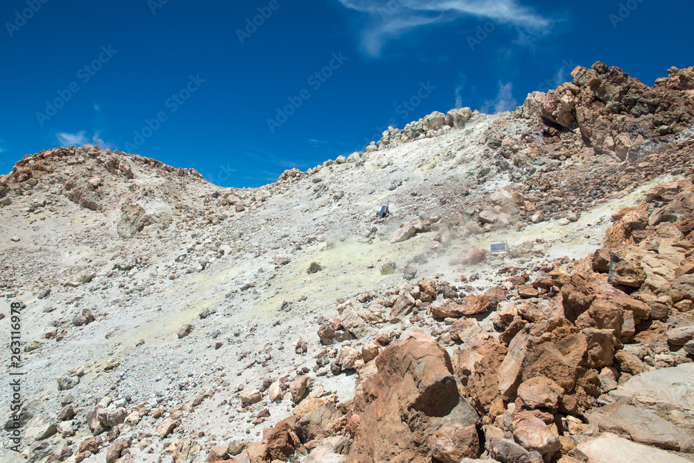 sulfur emissions near el pico del teide peak tenerife island sulfur emissions near el pico del teide peak tenerife island