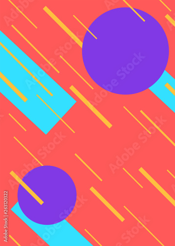 geometry red yellow blue colors abstract lines background