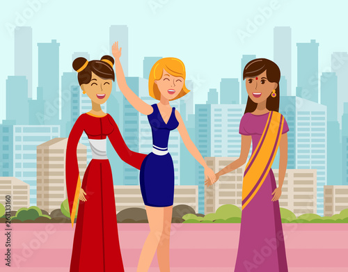 International Conference, Travel Flat Illustration