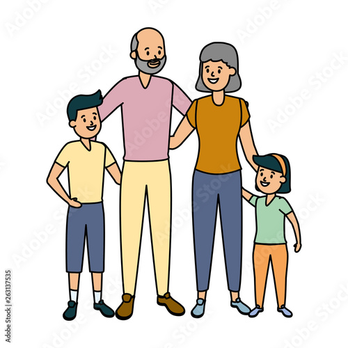 grandparents and granddaughter