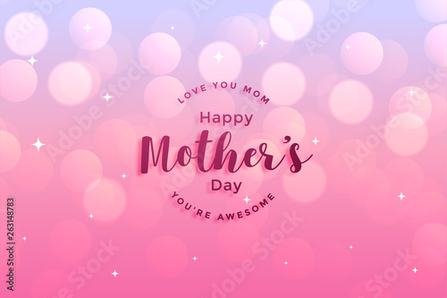 greeting card design of happy mother's day