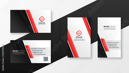 professional red business card design