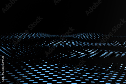 3d rendering, flow dot with gradient background © Vink Fan