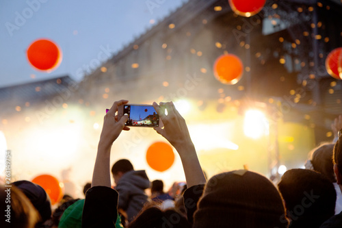 Photography Great people in the music concert