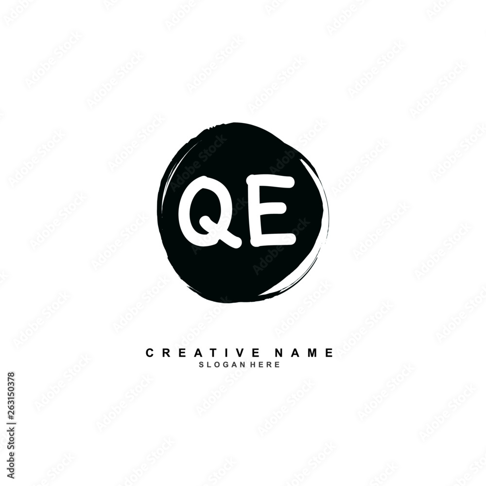 Q E QE Initial logo template vector Q E QE Initial logo template vector