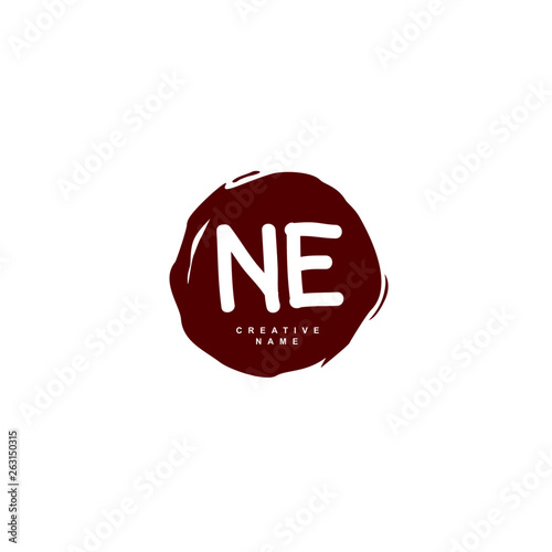N E NE Initial logo template vector