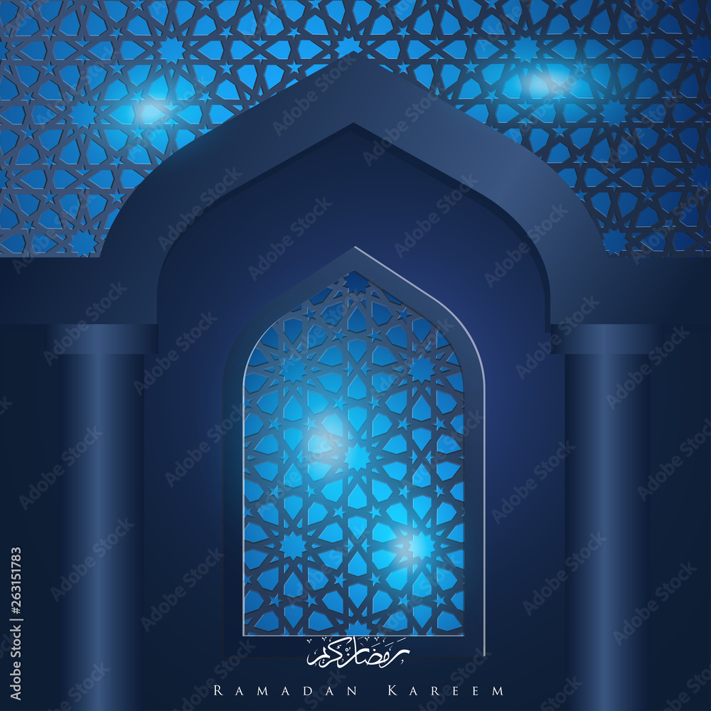 Ramadan kareem islamic window background