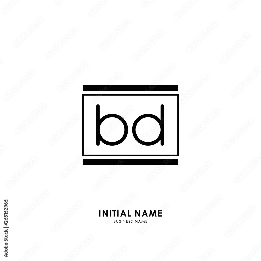 B D BD Initial logo letter with minimalist concept. Vector with scandinavian style logo. B D BD Initial logo letter with minimalist concept. Vector with scandinavian style logo.