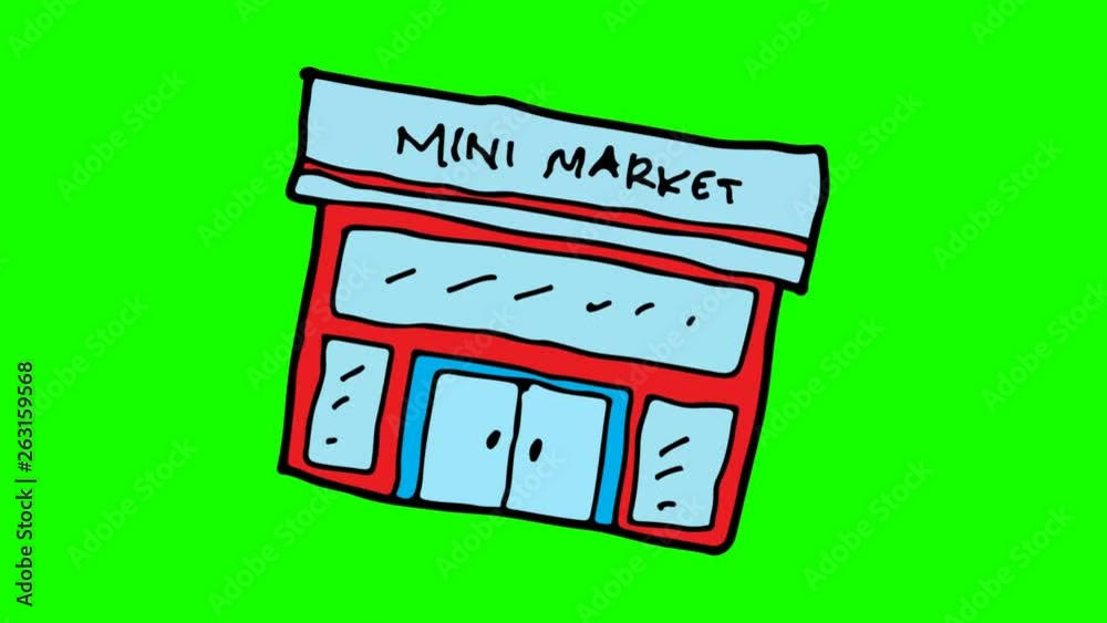 kids drawing green screen with theme of mini Market kids drawing green screen with theme of mini Market