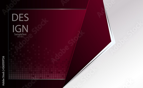 Abstract geometric red textural design with a big white corner, like an arrow