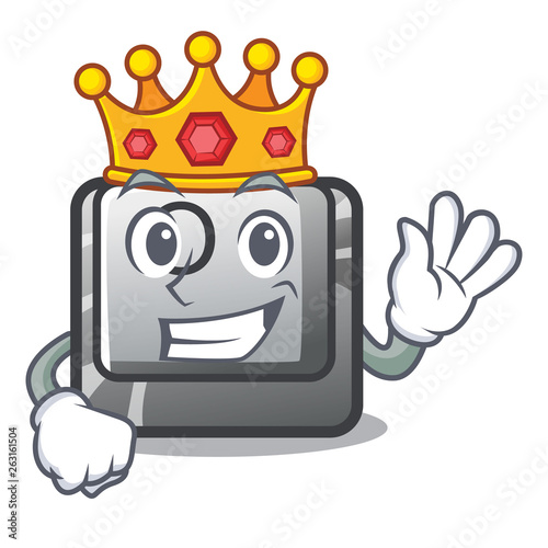 King O button installed on mascot computer