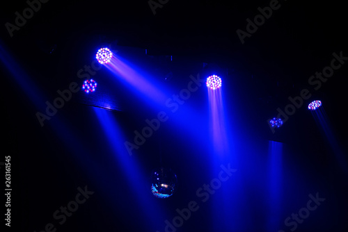 Blue light on dark stage