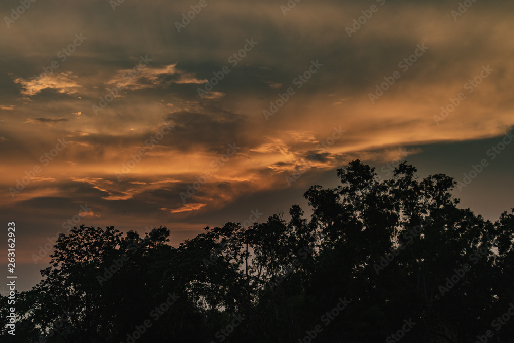 Fototapeta premium Landscape Sunset sky