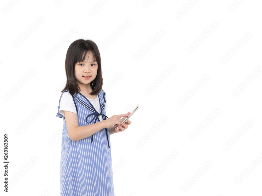 Asian girl holds smartphone on her hand and poses.. Asian girl holds smartphone on her hand and poses..